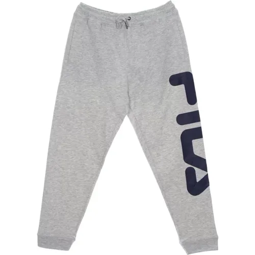 Sweatpants, male, , Size: XL Light Melange Tracksuit Trousers - Fila - Modalova