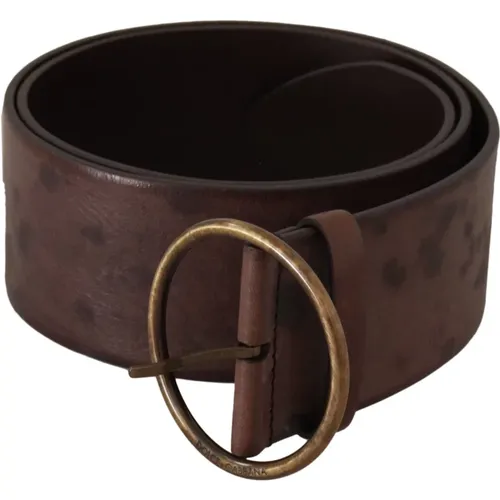 Wide Calf Leather Logo Belt , female, Sizes: 90 CM - Dolce & Gabbana - Modalova