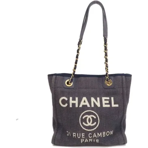 Pre-owned Tote Bags, female, , Size: ONE SIZE Pre-owned Denim handbags - Chanel Vintage - Modalova