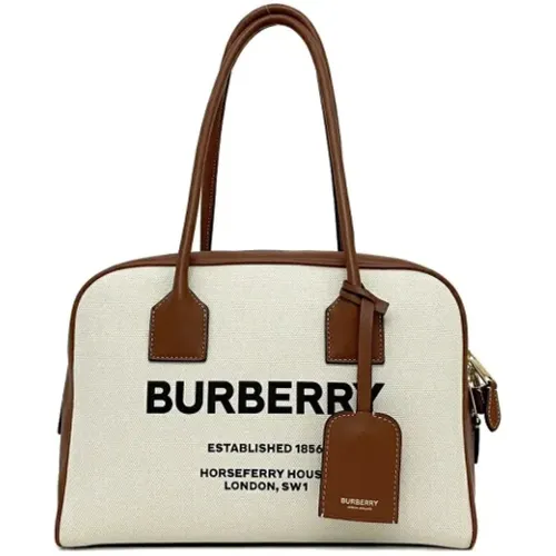 Pre-owned Canvas shoulder-bags , female, Sizes: ONE SIZE - Burberry Vintage - Modalova