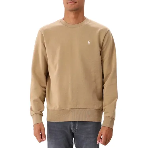 Wüste Khaki Sweatshirt Regular Fit , Herren, Größe: S - Polo Ralph Lauren - Modalova