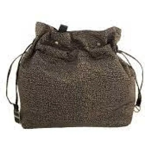 Natural/Black Shopping Bag M , female, Sizes: ONE SIZE - Borbonese - Modalova