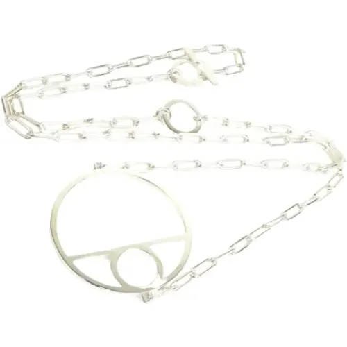 Pre-owned Jewellery, female, , Size: ONE SIZE Pre-owned Silver necklaces - Hermès Vintage - Modalova