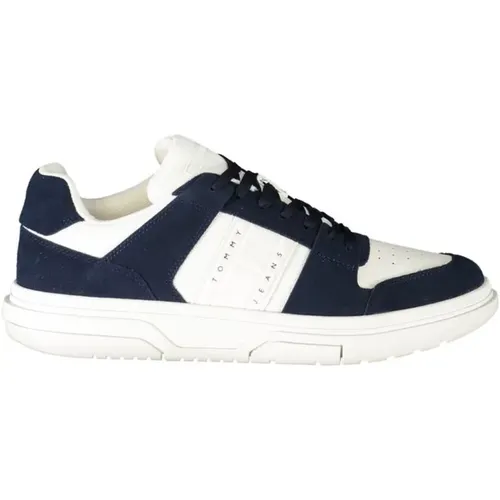 Blaue Polyester Sneaker Casual Komfort , Herren, Größe: 42 EU - Tommy Hilfiger - Modalova