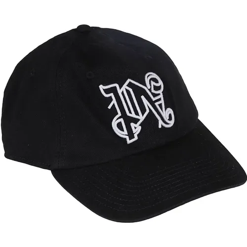 Caps, female, , Size: S Monogram Baseball Cap - Palm Angels - Modalova