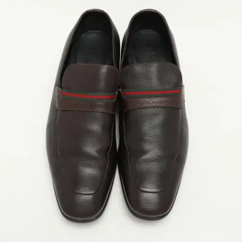 Pre-owned Leather flats , male, Sizes: 9 UK - Gucci Vintage - Modalova