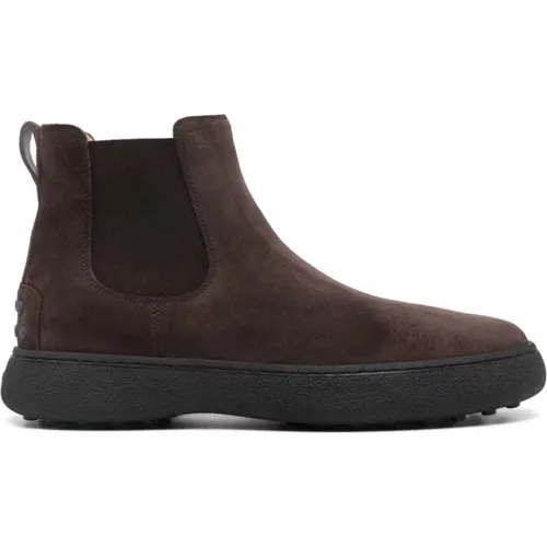 Chelsea Boots, male, , Size: 9 US Suede Ankle Boots - TOD'S - Modalova