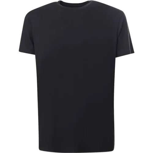 Schwarzes Rundhals-T-Shirt - Regular Fit , Herren, Größe: M - Emporio Armani - Modalova