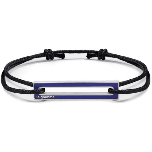 Bracelets, unisex, , Size: ONE SIZE Royal Lacquered Cord Bracelet 1,7g - Le Gramme - Modalova