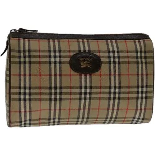 Pre-owned Clutches, female, , Size: ONE SIZE Pre-owned Cotton clutches - Burberry Vintage - Modalova