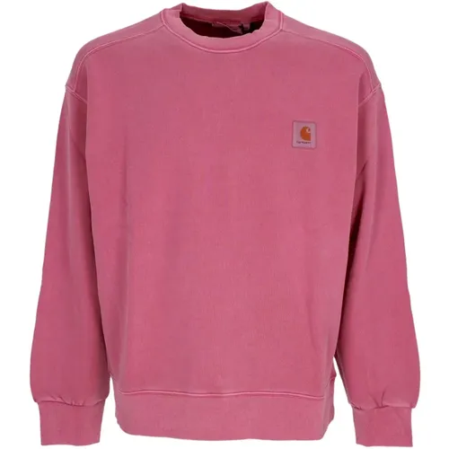 Sweatshirts, male, , Size: XL Magenta Lightweight Crewneck Sweatshirt - Carhartt WIP - Modalova