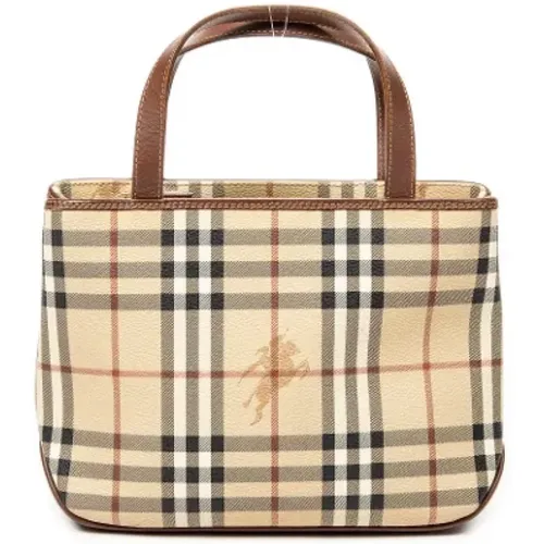 Pre-owned Tote Bags, female, , Size: ONE SIZE Pre-owned Coated canvas handbags - Burberry Vintage - Modalova