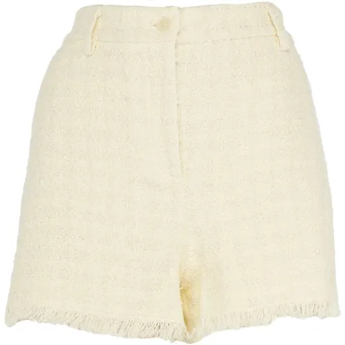 Weiße Sommer Tweed Shorts für Frauen , Damen, Größe: S - pinko - Modalova