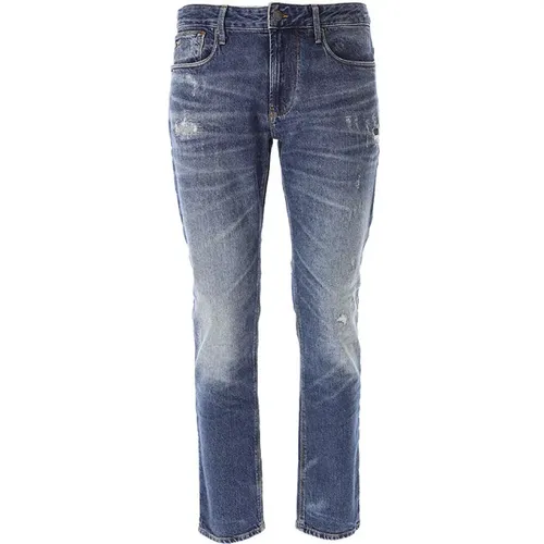 Slim Fit Denim Blaue Jeans , Herren, Größe: W30 - Emporio Armani - Modalova