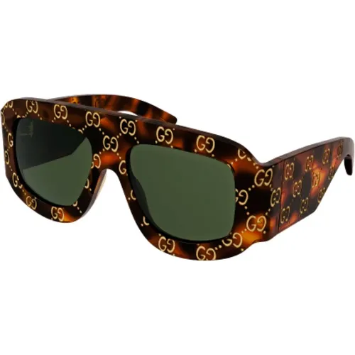 Stylische Sonnenbrille in Havana - Gucci - Modalova