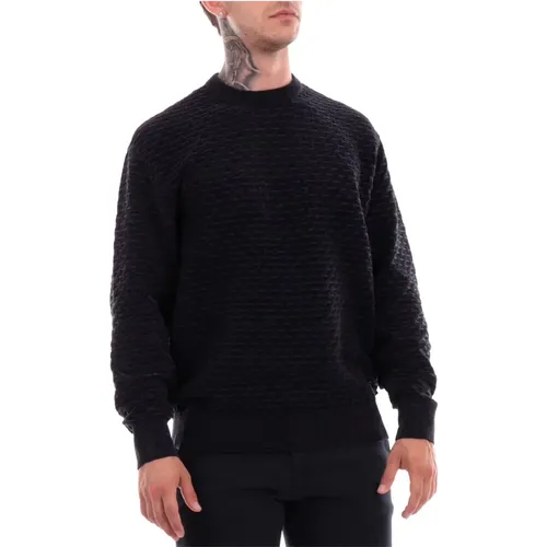 Blauer Pullover für Männer , Herren, Größe: M - Armani Exchange - Modalova