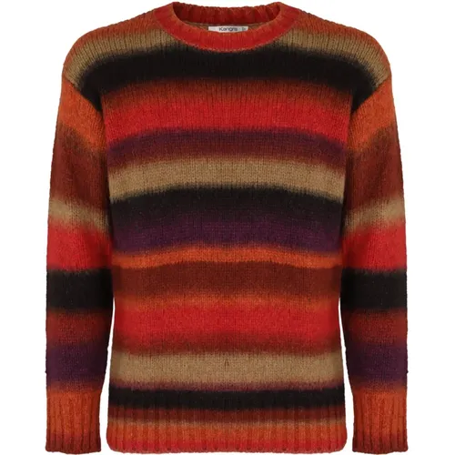 Striped Knit Sweater , male, Sizes: 2XL - Kangra - Modalova