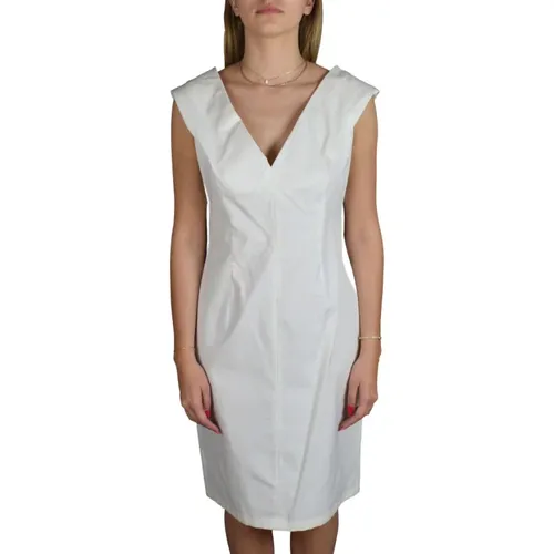 Weiße Tageskleid , Damen, Größe: L - Prada - Modalova