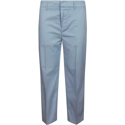 Slim Chino Cropped Trousers Lightweight Cotton , female, Sizes: W29, W28, W25, W27 - Dondup - Modalova