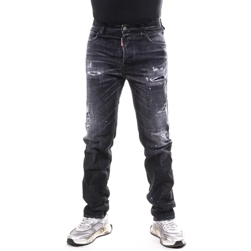 Slim-fit Jeans, male, , Size: M Men's Pants 900 - Dsquared2 - Modalova