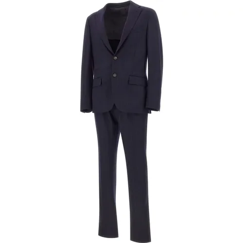 Single Breasted Suits, male, , Size: 2XL Pinstriped Two-Piece Suit - Eleventy - Modalova