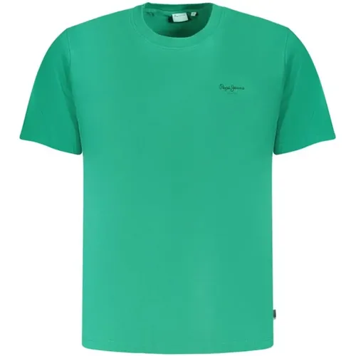 T-Shirts, male, , Size: XL Logo Print Cotton T-Shirt - Pepe Jeans - Modalova
