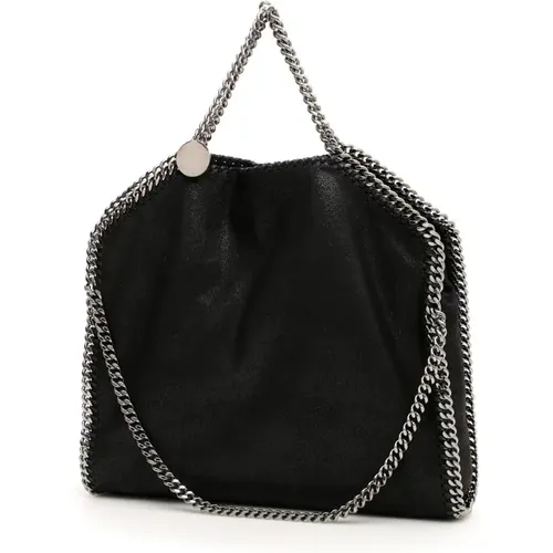 Schwarze Umhängetasche mit Silberner Kette - Stella Mccartney - Modalova