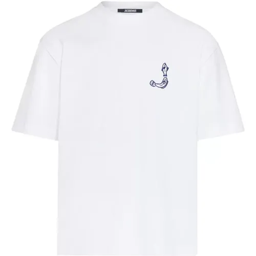 Fisherman Motif Embroidered T-shirt , male, Sizes: XL, M, S, L - Jacquemus - Modalova
