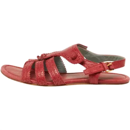 Pre-owned Sandals, female, , Size: 9 US Pre-owned Leather flats - Balenciaga Vintage - Modalova