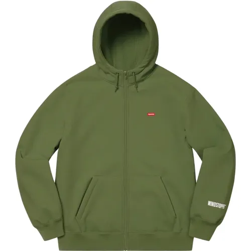 Dunkelolive Windstopper Kapuzenpullover Limited Edition - Supreme - Modalova