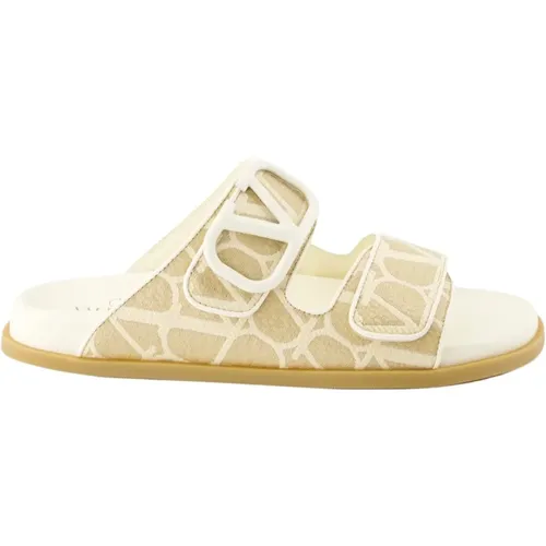 Sliders, female, , Size: 11 US Iconographe Sandals - Valentino Garavani - Modalova