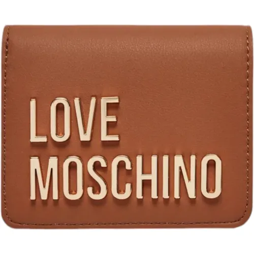 Wallets & Cardholders, female, , Size: ONE SIZE Foldover Wallet with Flap - Love Moschino - Modalova