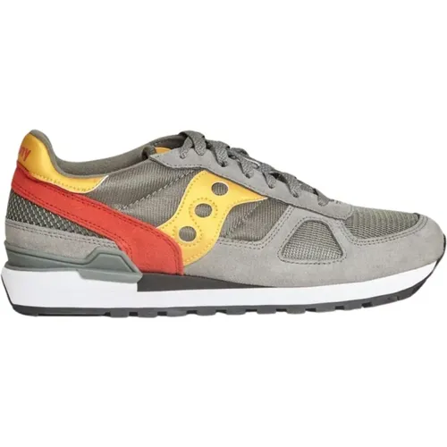 Sneakers, male, , Size: 7 US Grey Suede Running Sneakers - Saucony - Modalova