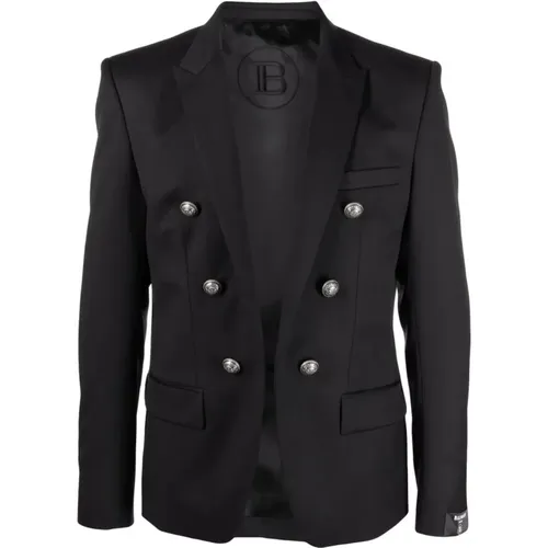 Wool Double Breasted Blazer , male, Sizes: M, XL, L - Balmain - Modalova