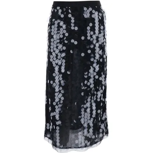 Maxi Skirts, female, , Size: XS Sequin Tech Fabric Skirt - Semicouture - Modalova