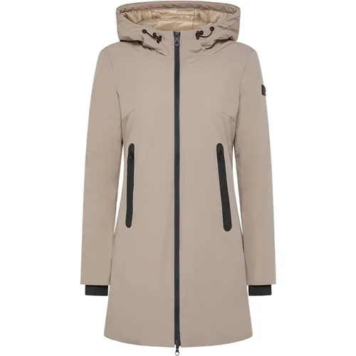 Winterjacke - Glatter, technischer Daunenmantel , Damen, Größe: 2XS - Peuterey - Modalova