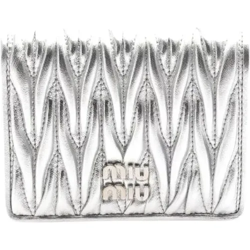 Pre-owned Wallets, female, , Size: ONE SIZE Pre-owned Leather Wallet - Miu Miu Pre-owned - Modalova