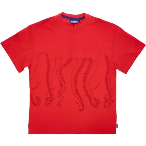 T-Shirts, male, , Size: XL Tentacles Logo T-shirt Mens - Octopus - Modalova