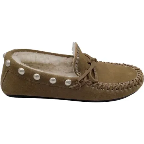 Pre-owned Flats, female, , Size: 6 US Brun Suede Leather Loafers - Isabel Marant Pre-owned - Modalova