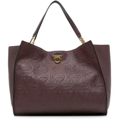 Pre-owned Leather totes , female, Sizes: ONE SIZE - Salvatore Ferragamo Pre-owned - Modalova