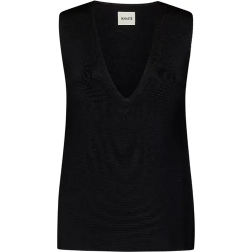 V-Neck Sleeveless Top , female, Sizes: M - Khaite - Modalova