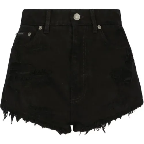 Trendige Distressed Denim Shorts - Dolce & Gabbana - Modalova