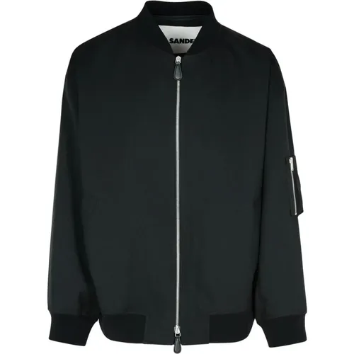 Oversized Zip-Up Coat , male, Sizes: L, M - Jil Sander - Modalova