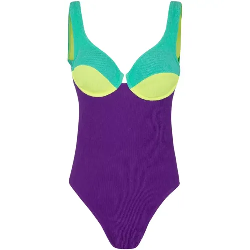 Geprägter Monokini mit Bügel , Damen, Größe: S - Me-Fui - Modalova