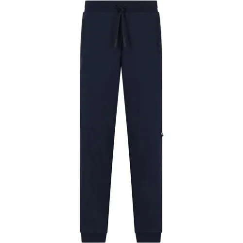 Blaue Jogginghose mit Seitenlogo - Emporio Armani EA7 - Modalova