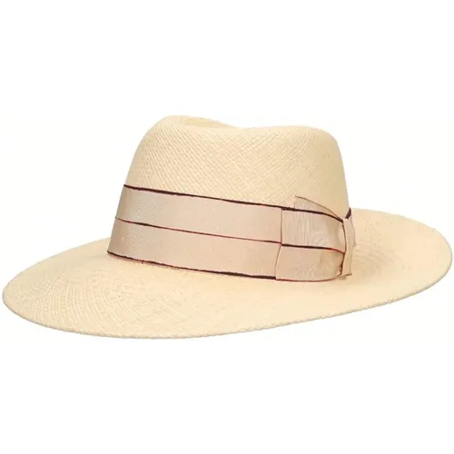 Natural Panama Hat 7142 , female, Sizes: S - Borsalino - Modalova