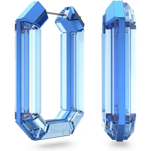 Lucent Statement Ohrringe Blau Achteck Form - Swarovski - Modalova