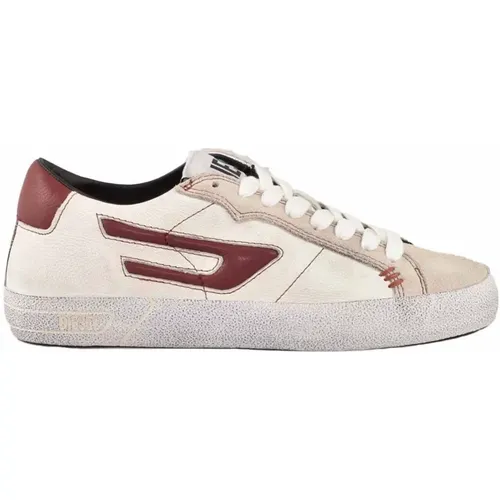 Leather Sneakers with Rubber Sole , female, Sizes: 4 UK, 3 UK, 7 UK, 6 UK, 5 UK - Diesel - Modalova