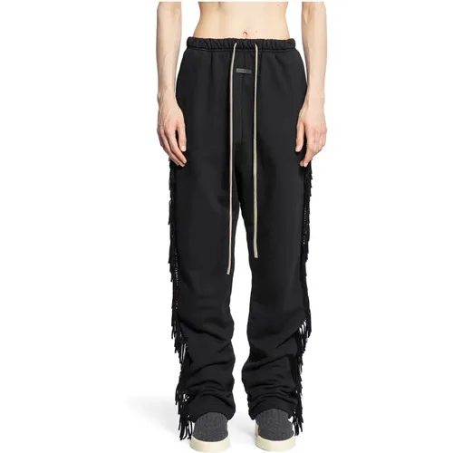 Sweatpants, male, , Size: M Fringe Sweatpants with Embossed Logo - Fear Of God - Modalova