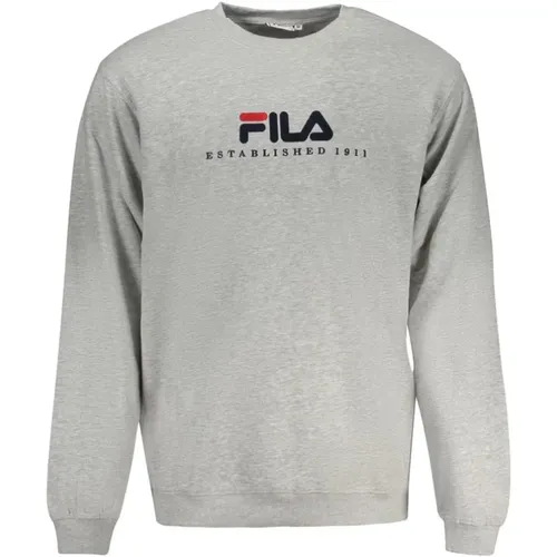 Sweatshirts, male, , Size: L Cotton Pullover Sweater - Fila - Modalova